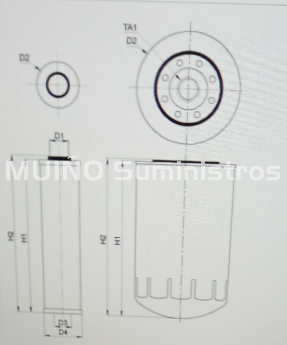 FILTRO HIDRAULICO CASE -FIAT- NEW HOLLAND 47425202 - Imagen 2