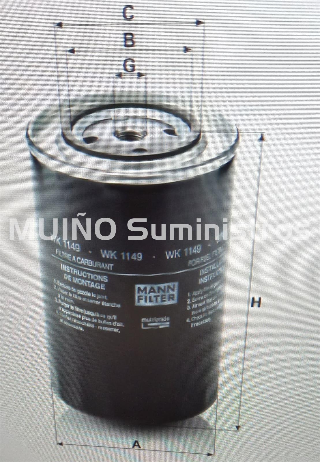 MANN WK 1149 FILTRO COMBUSTIBLE - Imagen 1